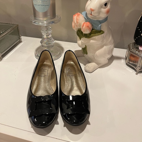 Roger Vivier Shoes - Roger Vivier Black Pantent Leather Buckle Ballerina Trompette Flats Shoes